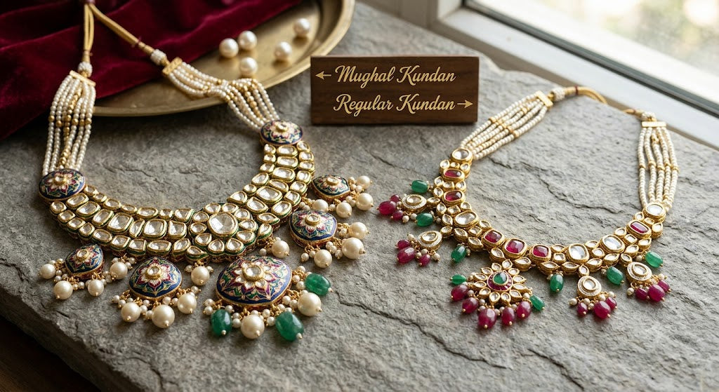 Mughal Kundan vs Regular Kundan Jewellery: What's the Difference?